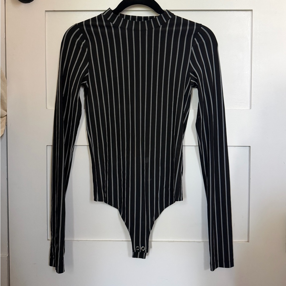 Black & White Striped Bodysuit by PROTAGONIST, Size Small